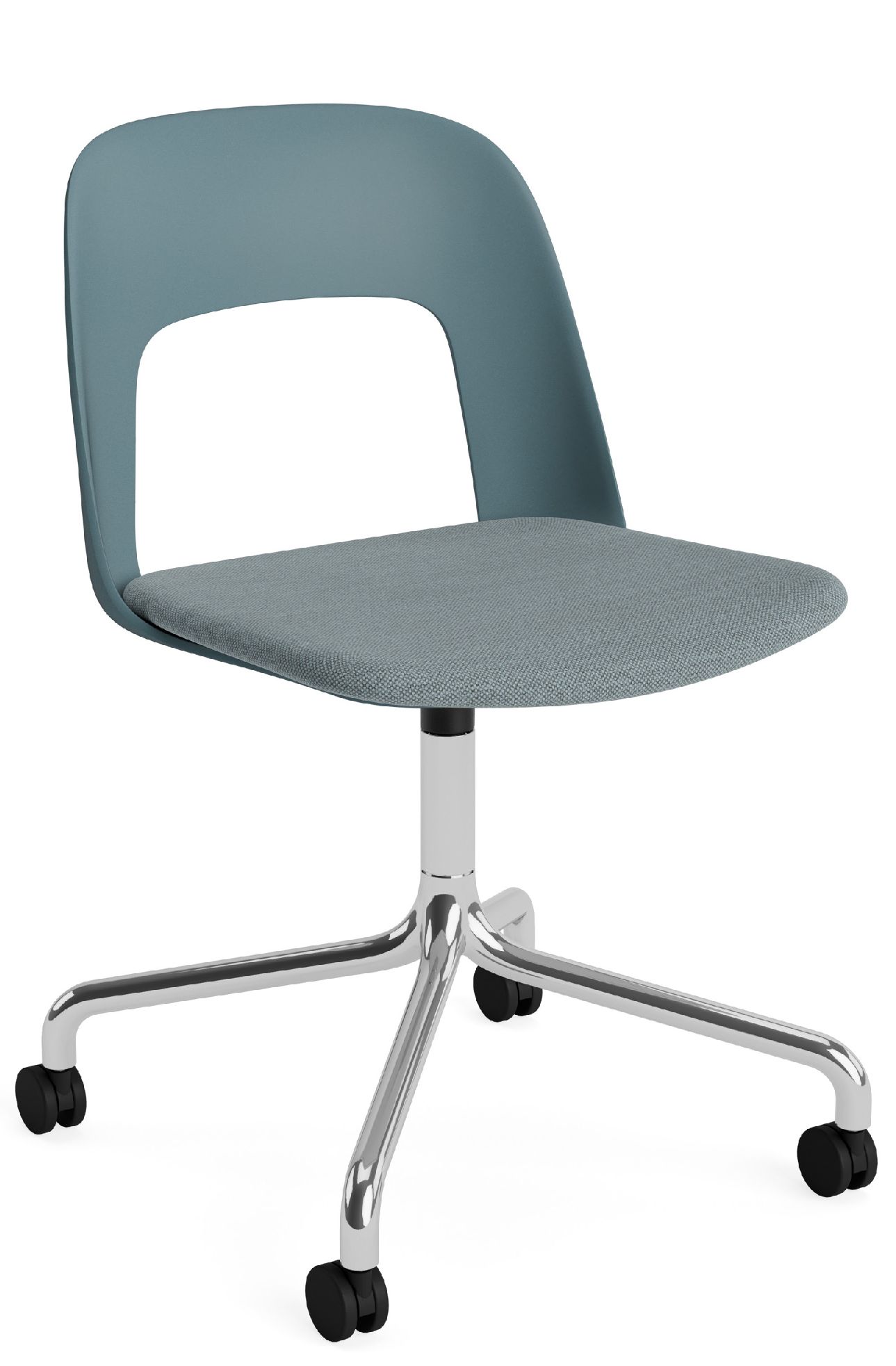 Layout Side Chair 163 draaistoel met vier poten van Hay