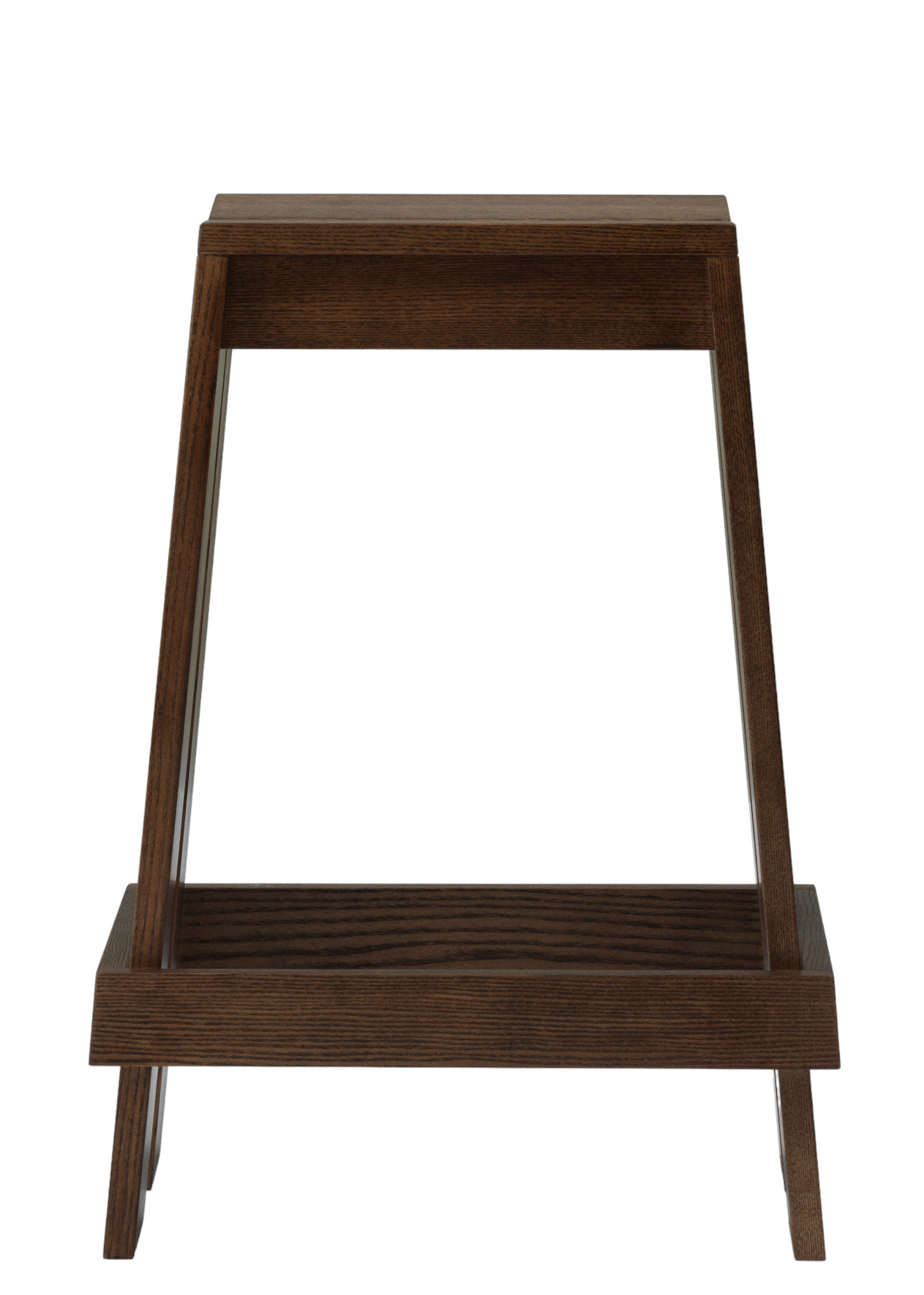 Let Barstool Barhocker H 65 cm von Normann Copenhagen aus braunem Holz, Frontansicht.