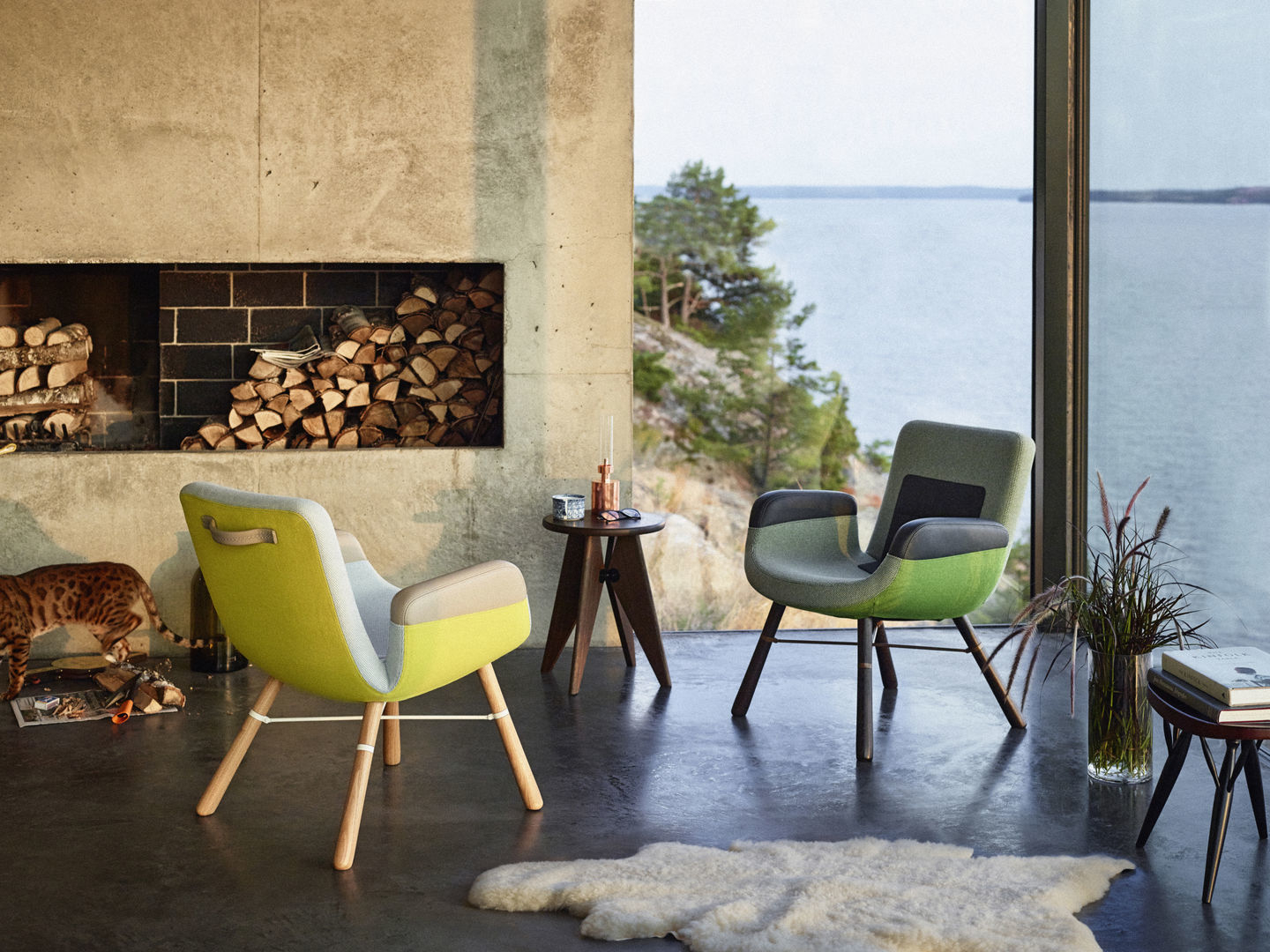 Houten kruk Vitra