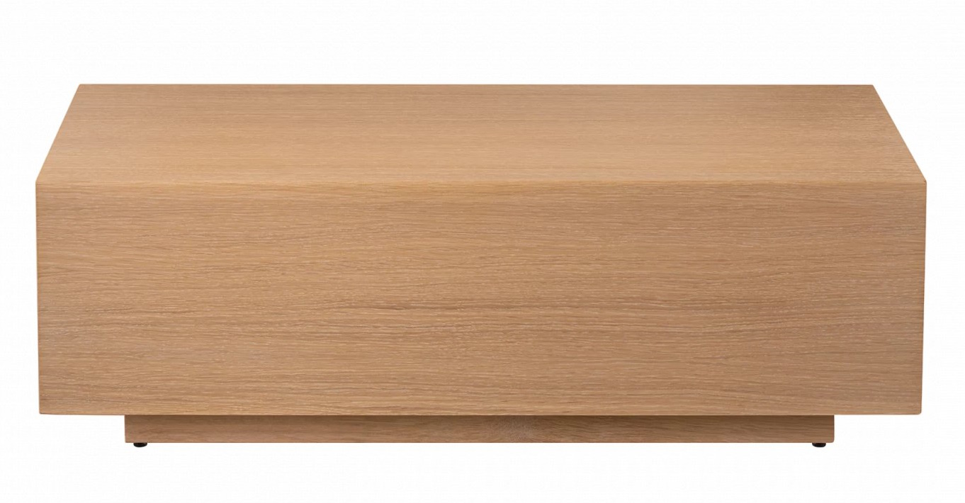Goba Coffee Table von Blomus, ein rechteckiger Couchtisch aus hellem Holz, modernes Design.