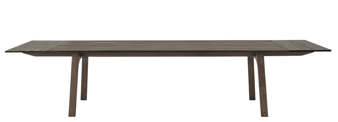 Muuto Earnest Esstisch ausziehbar in Eiche dunkel, moderne Möbel für Esszimmer und Küche.