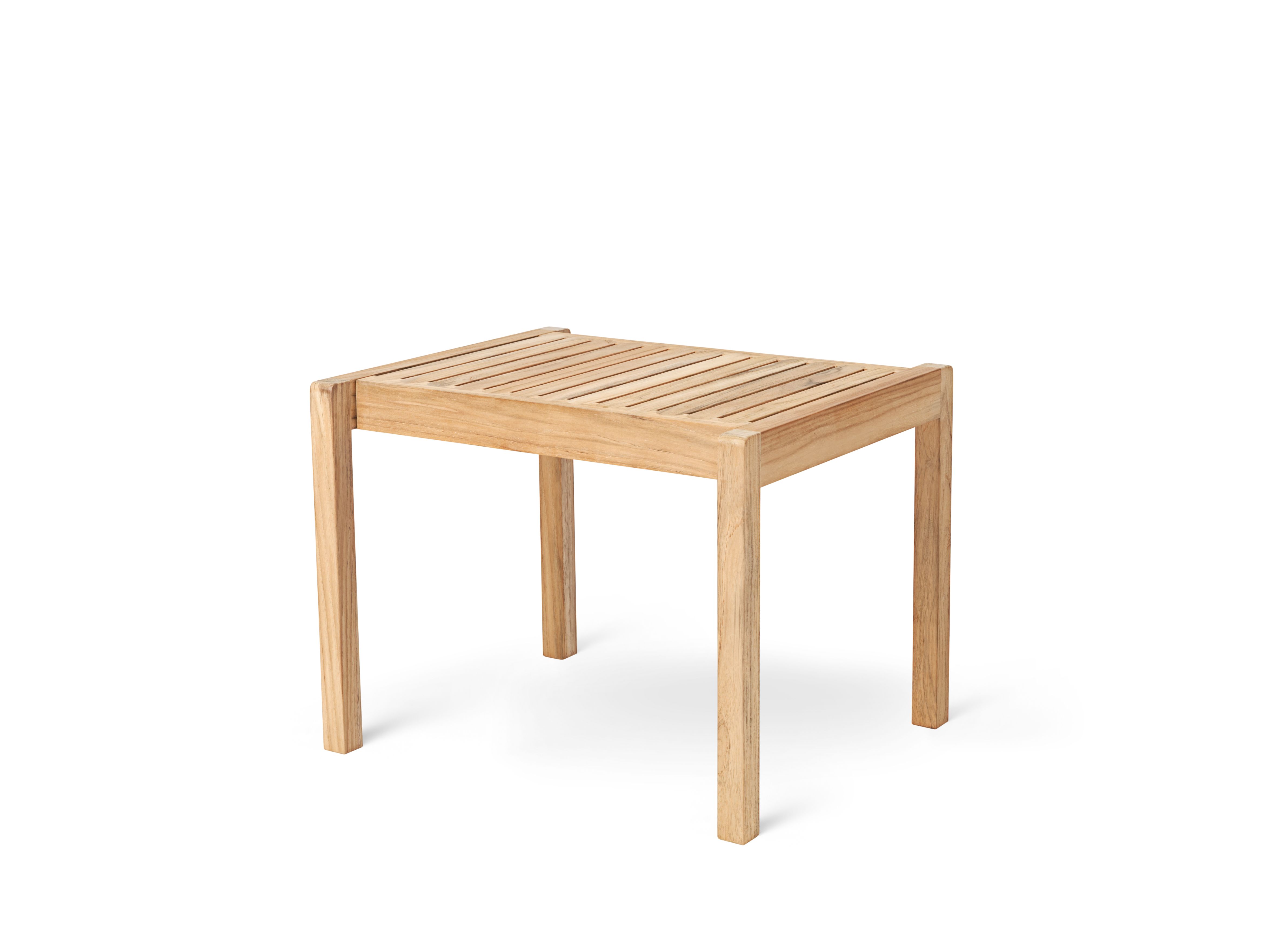 AH911 Carl Hansen & Søn Beistelltisch/Hocker aus Teakholz für den Außenbereich, modernes Design.