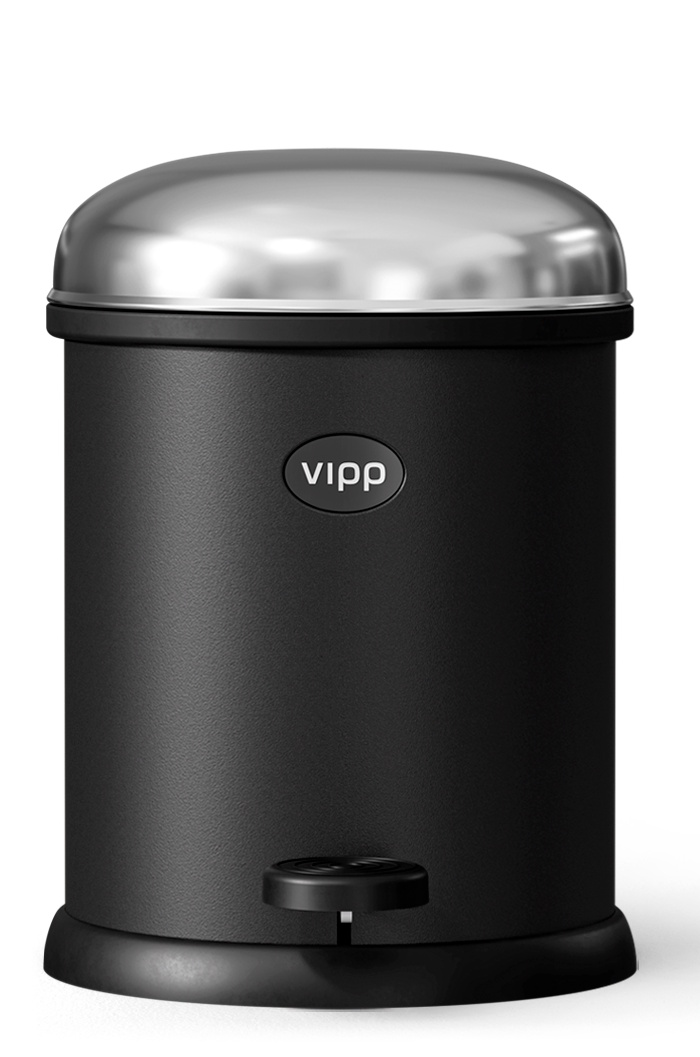 VIPP12 / VIPP 12 Afvalemmer met pedaal 3 l Vipp Zwart