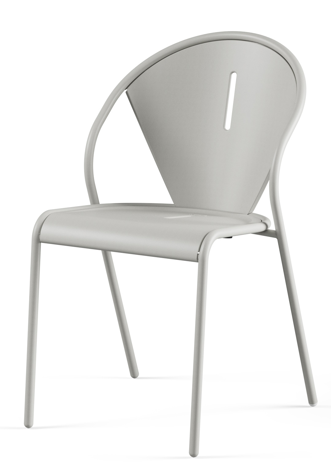 Emu Code Chair Outdoor Stuhl, grau, minimalistisches Design, ideal für Garten, Terrasse und Balkon.