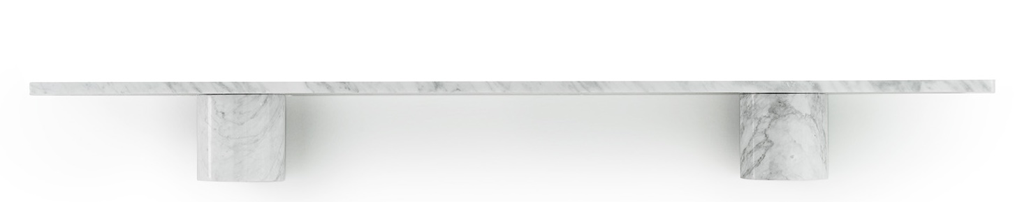Normann Copenhagen Sten Regal 120 cm aus Marmor, modernes Wandregal für Wohnzimmer und Büro.