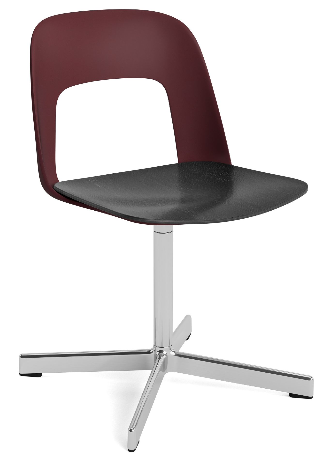 Layout Side Chair 132 stoel met vierpotig draaivoet Hay