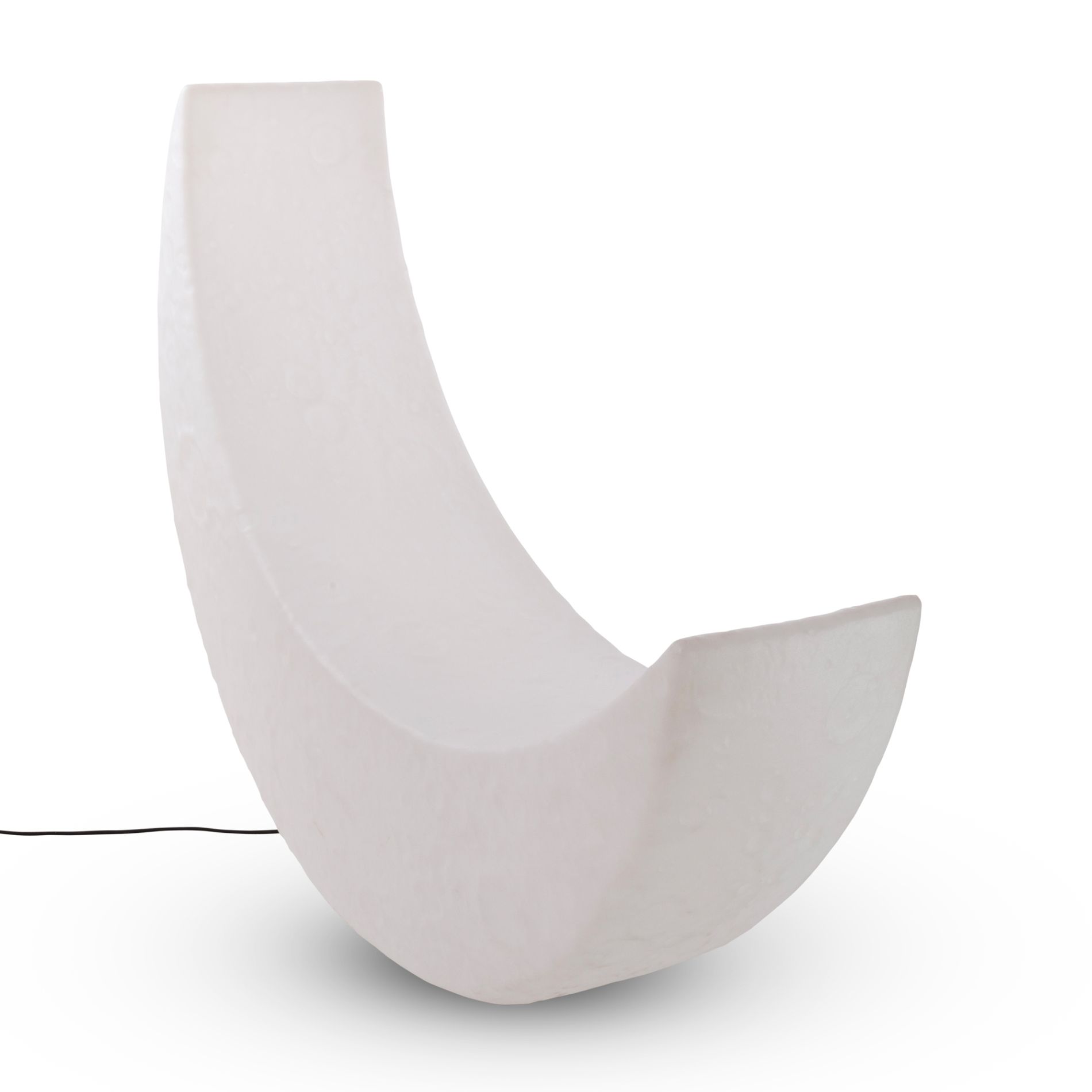 Weiße My Moon Lampe von Seletti in Halbmondform, moderne Designerleuchte für stimmungsvolles Licht.