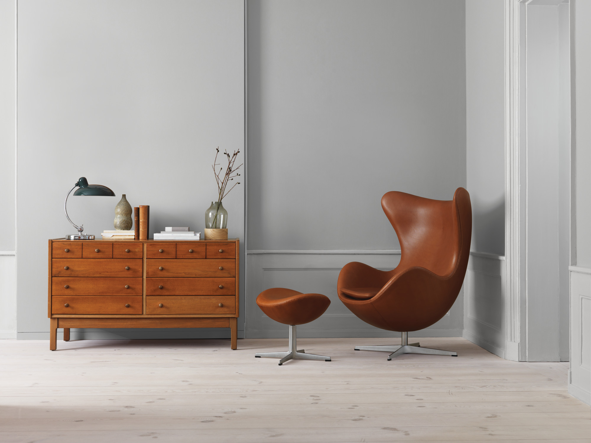 6631 T Luxe tafellamp KAISER idell ZWART HOOGGLANS Fritz Hansen UNIEK EXEMPLAAR 
