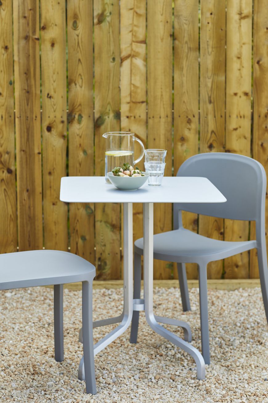 1 inch stapelbare stoel van gerecycled hout, blauw, Emeco