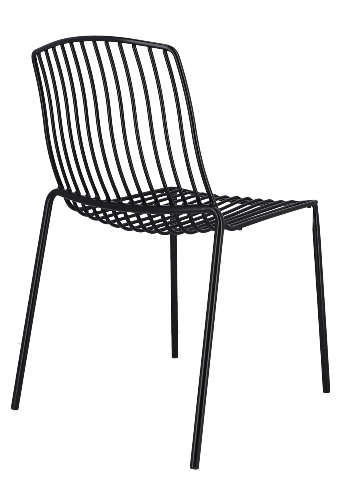 Schwarzer Mori Stuhl von Jan Kurtz für den Außenbereich, moderner Gartenstuhl aus Metall.