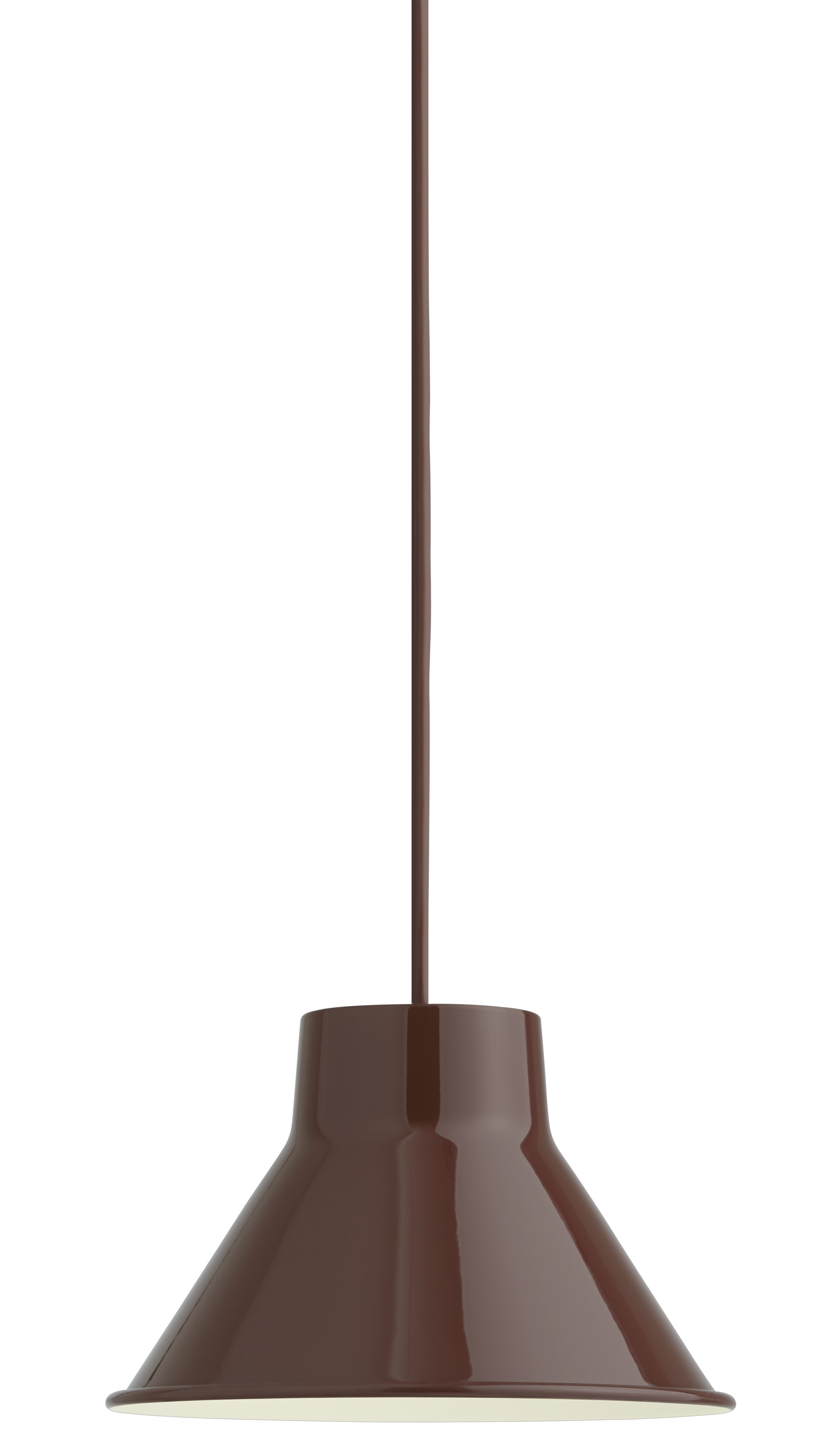 Nahaufnahme der grauen Muuto Top Pendant Lampe, moderne Hängeleuchte für stilvolle Innenräume.