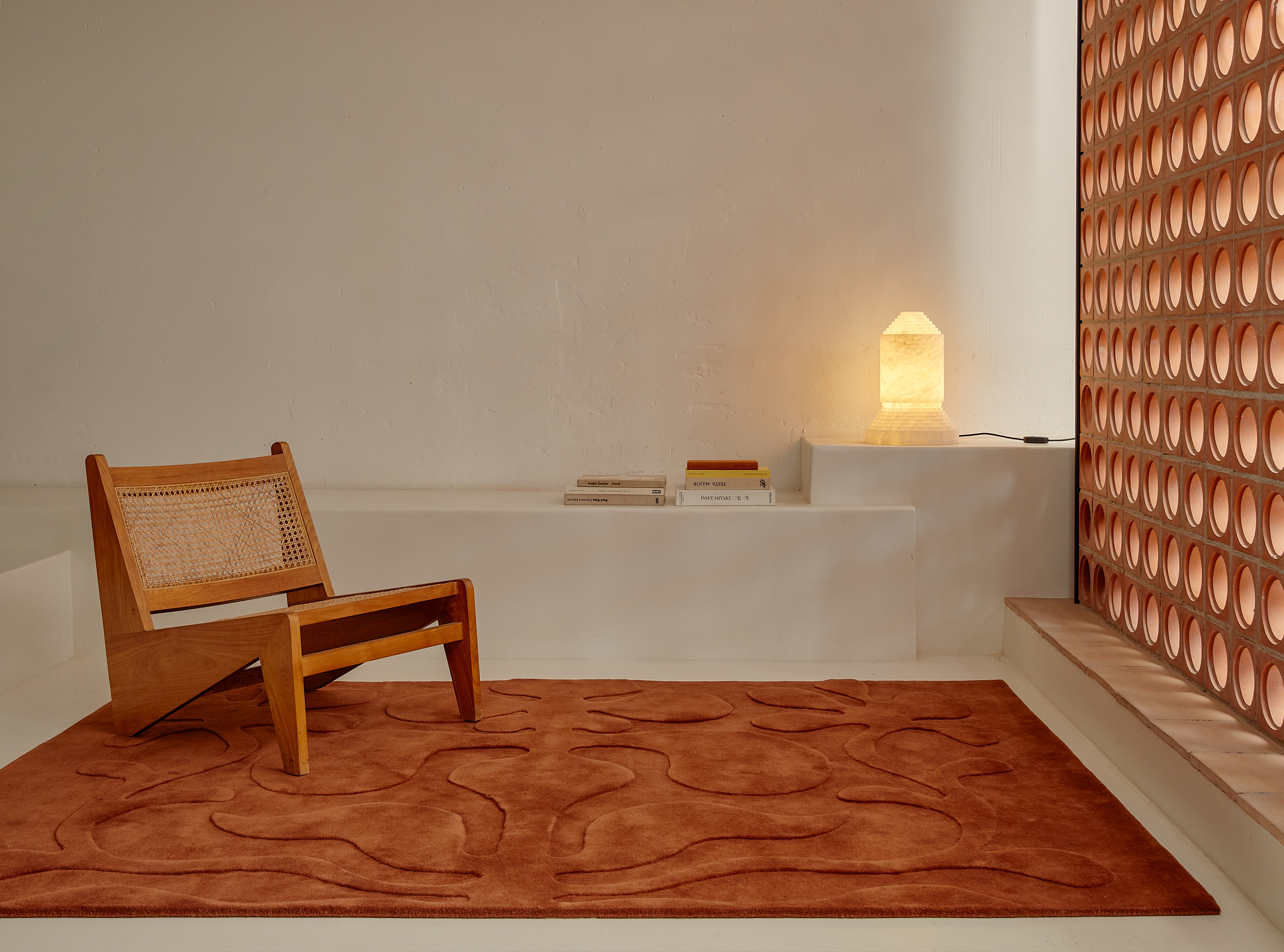 Lucia Eames Rooted-tapijt Terracota Nanimarquina