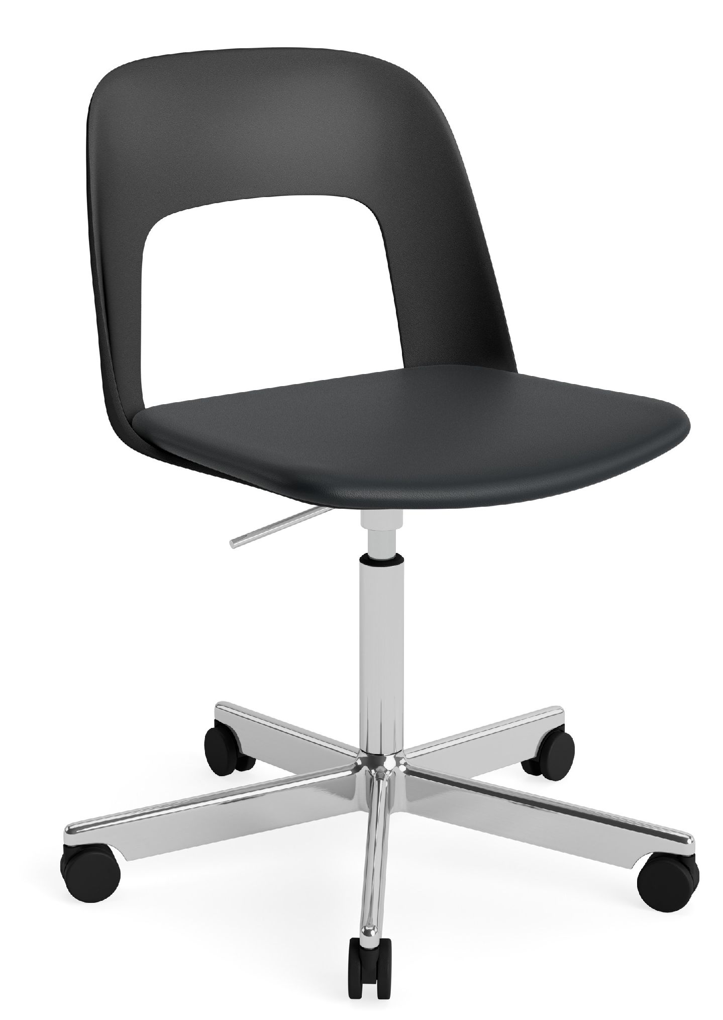 Layout Side Chair 143 stoel met vijfpoot en draaivoet van Hay