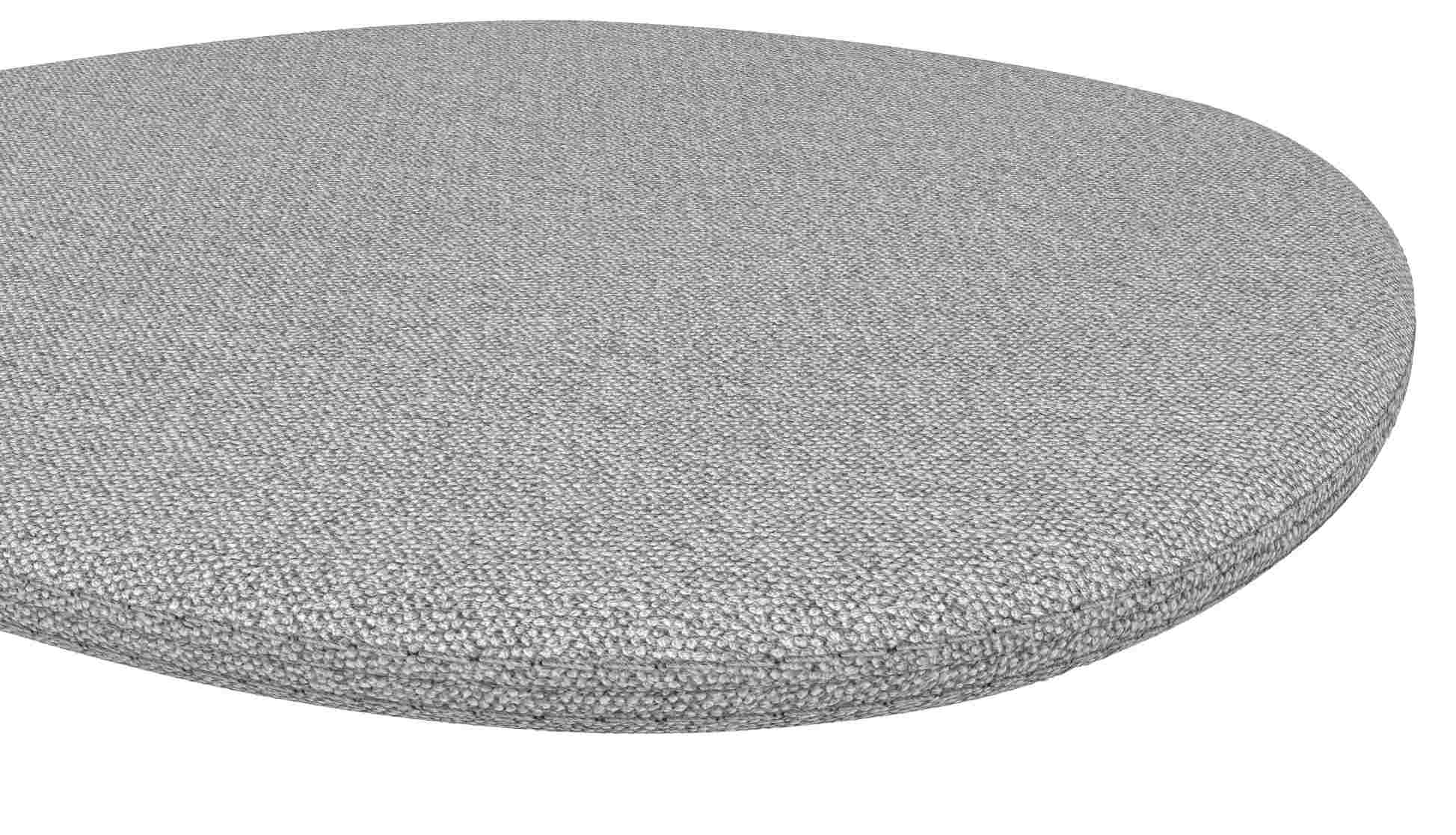Detailaufnahme der Vitra Soft Seats Sitzauflage Typ B in Cosy Pebble grey. Komfortable Sitzpolsterung.