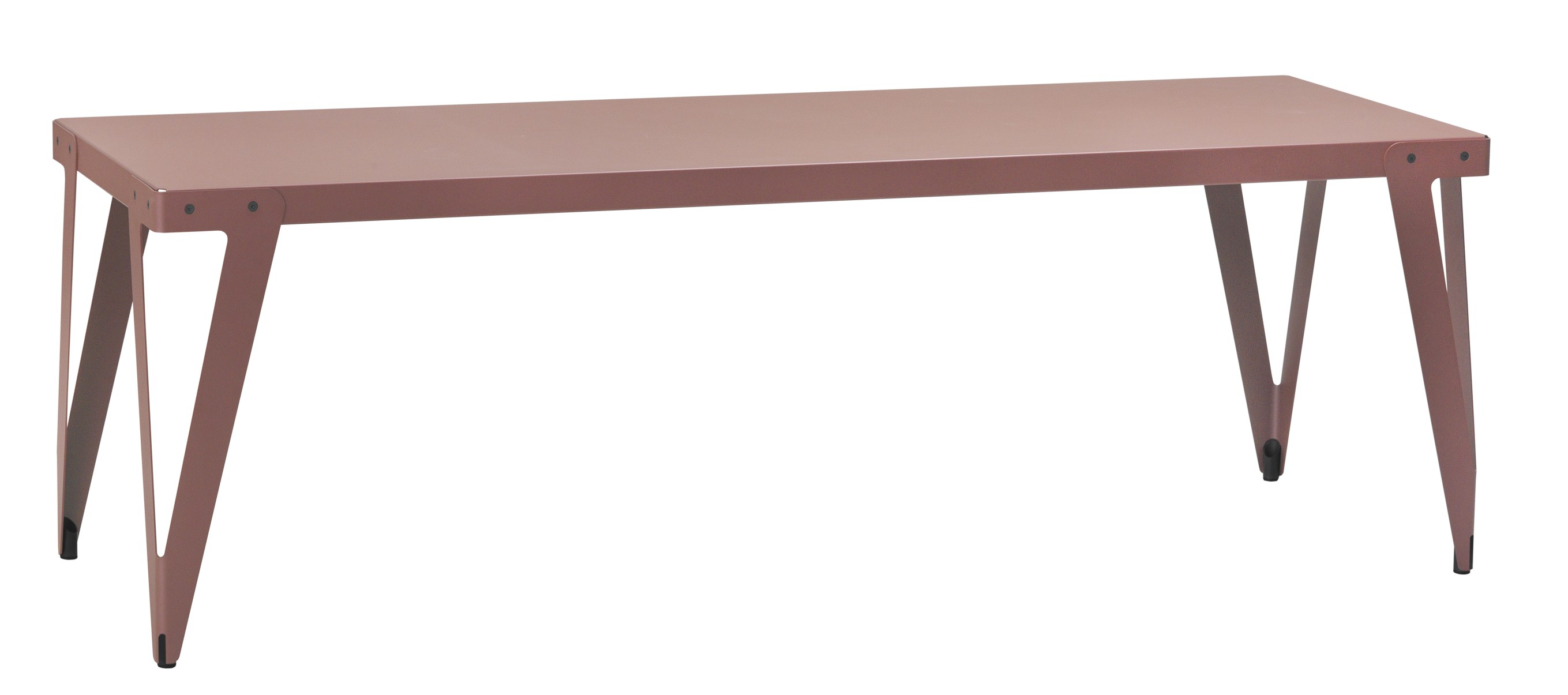 Lloyd Indoor Table Tisch Functionals aus Metall in Rosa, modernes Design für Esszimmer und Büro.