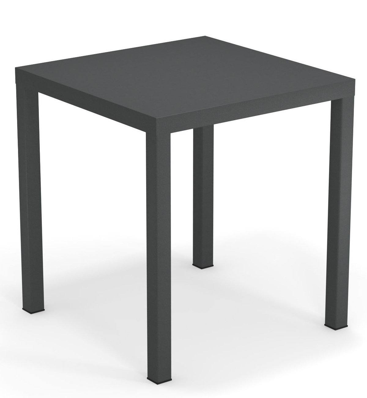 Quadratischer, anthrazitfarbener Nova Tisch von Emu für den Außenbereich, ideal für Garten, Terrasse und Balkon.