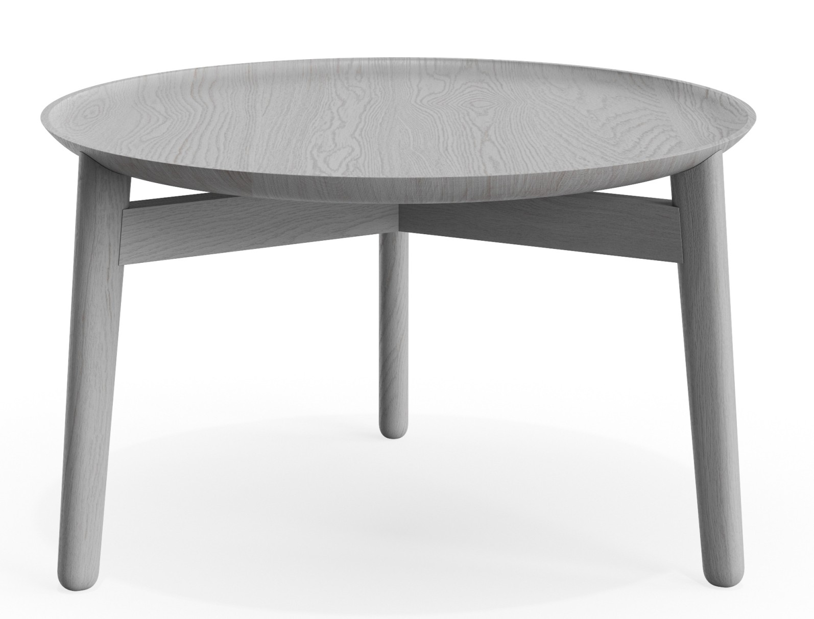Plaisir Beistelltisch von Zeitraum, H 32 cm, aus hellem Holz, runde Tischplatte, modernes Design.