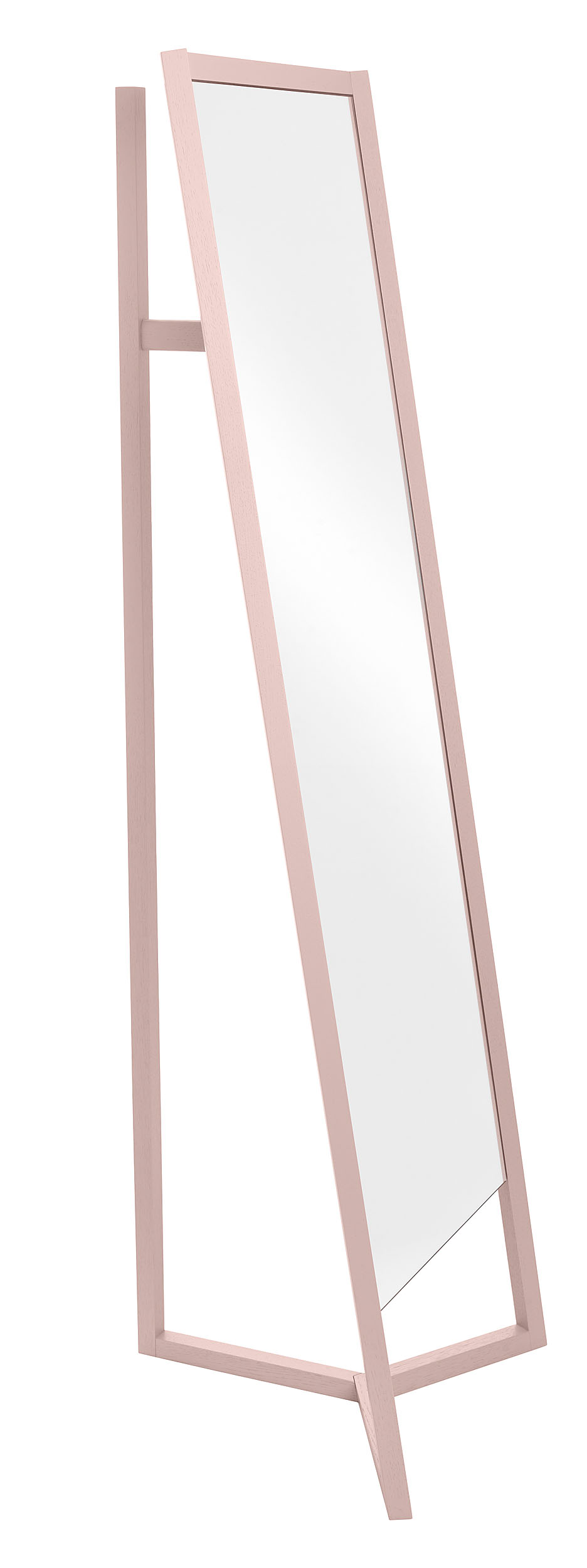 Club Standspiegel von Schönbuch mit Garderobe in Rosa, moderner Ankleidespiegel für Schlafzimmer und Flur.