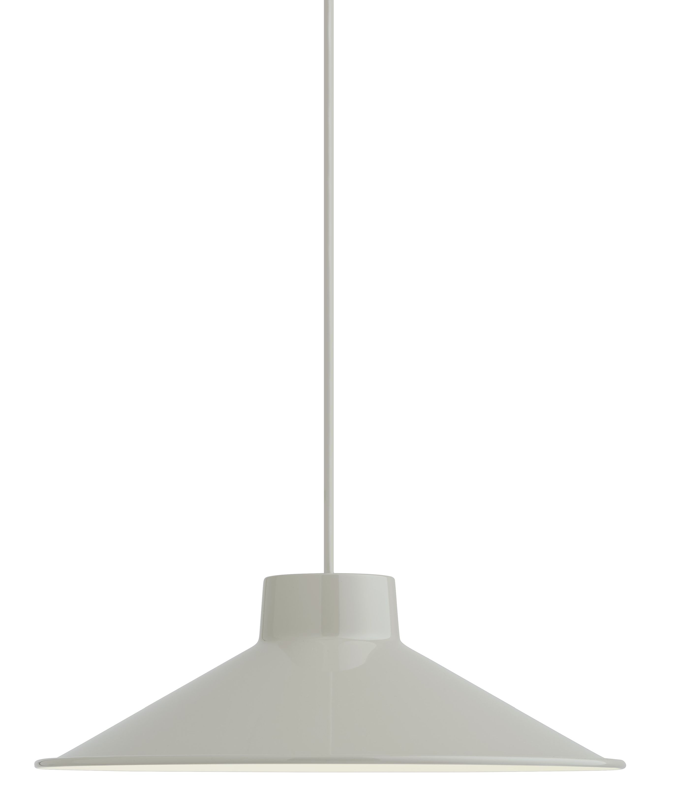 Weiße Top Pendant Lamp Pendelleuchte von Muuto, moderne Hängelampe für Wohnzimmer und Esszimmer.