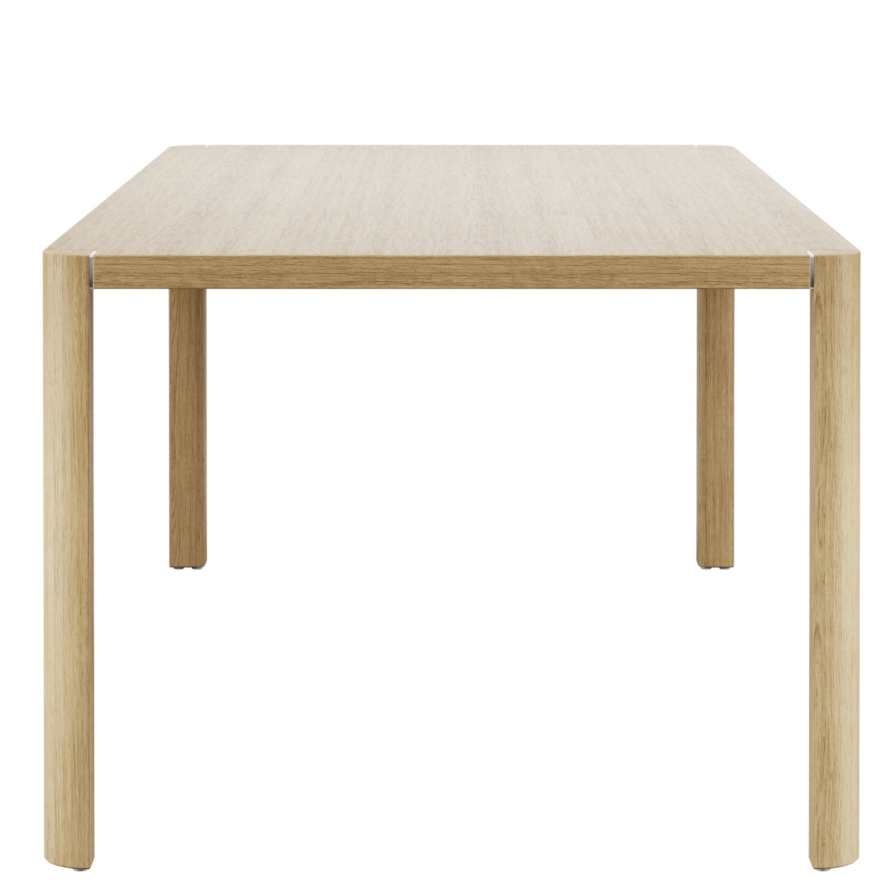 Thonet Esstisch 1140 aus hellem Holz, quadratische Tischplatte und vier Tischbeine, modernes Design.