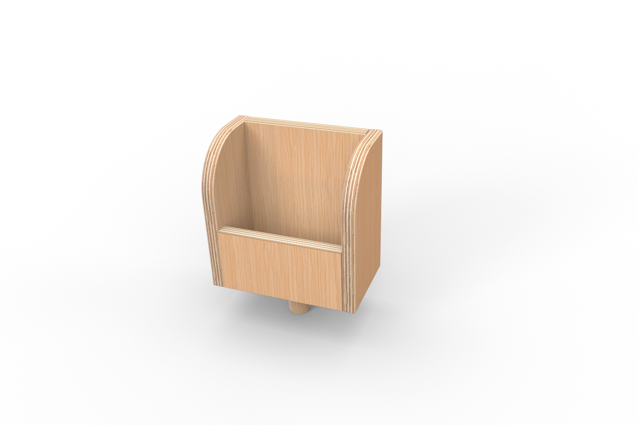 Growing Table Zubehör: Buche Aufbewahrungsbox aus dem 9-teiligen Set für Kindermöbel.