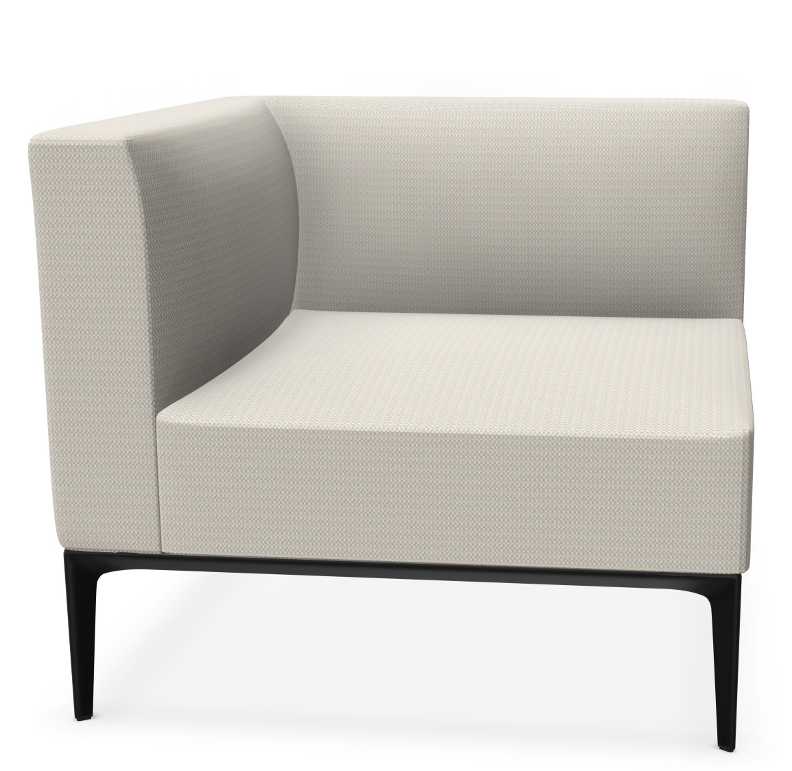 Beiger 781 Jaan Sessel von Walter Knoll mit Armlehne und schwarzem Gestell, modernes Design.