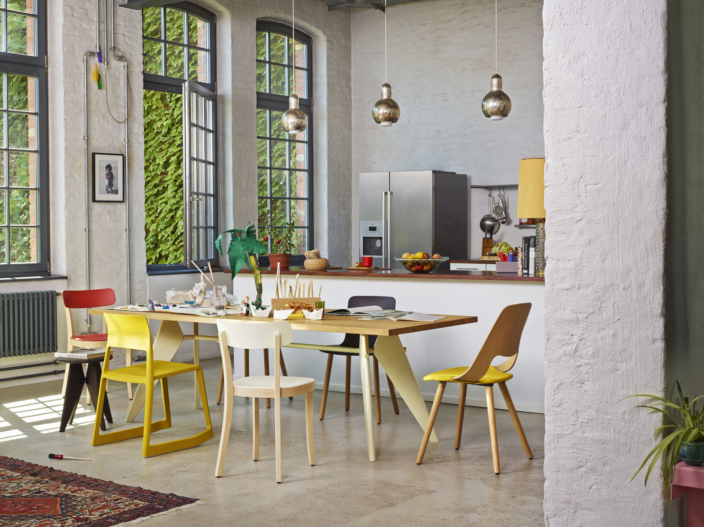 Houten kruk Vitra