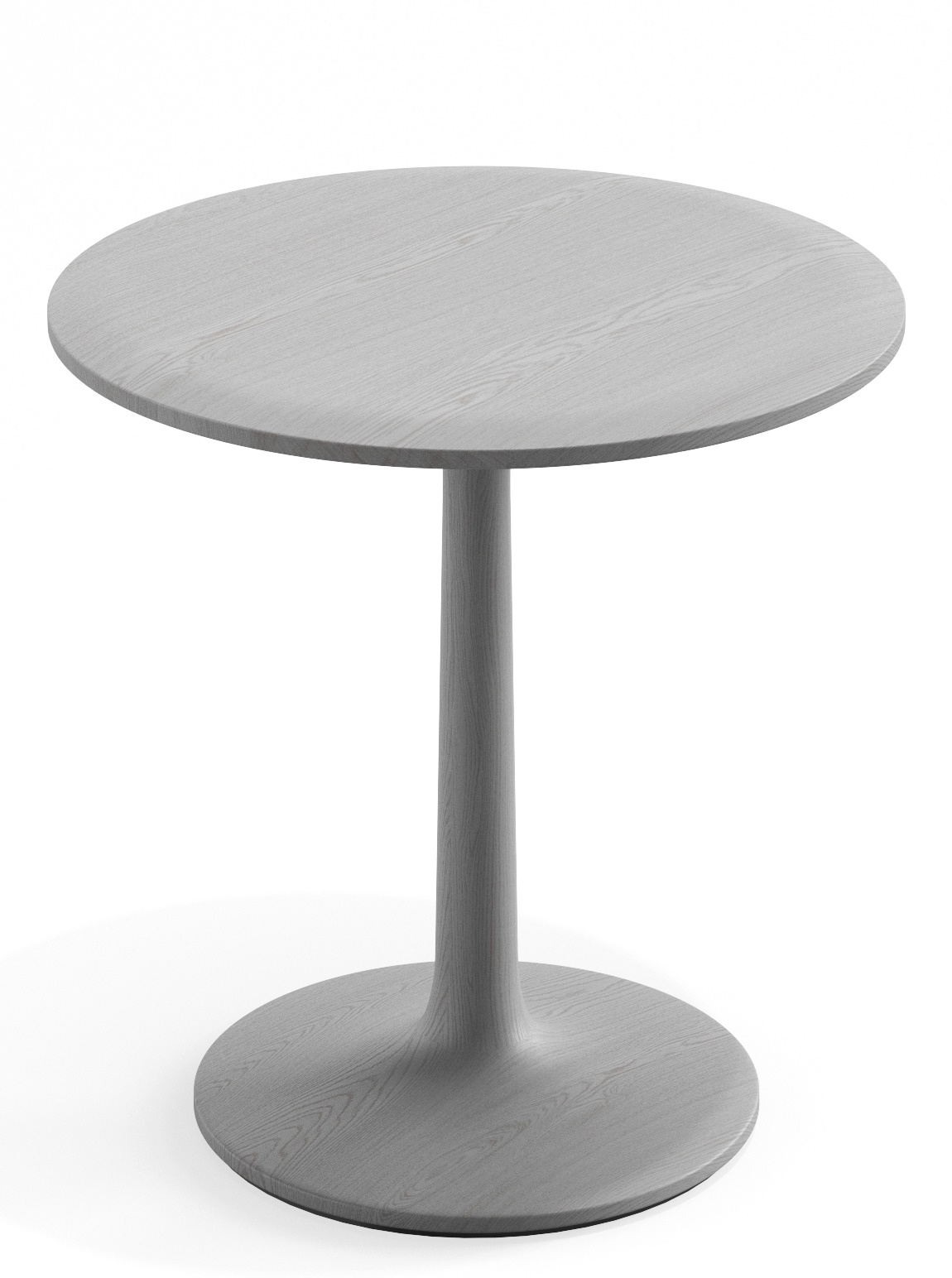 Grauer Turntable Beistelltisch Zeitraum aus Holz, runder Couchtisch für das Wohnzimmer.