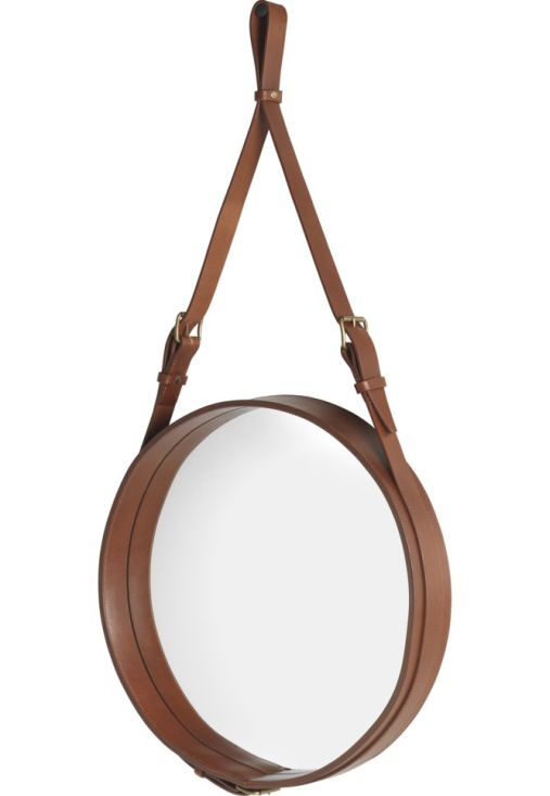 Adnet Circular wandspiegel bruin Ø 45 cm Gubi