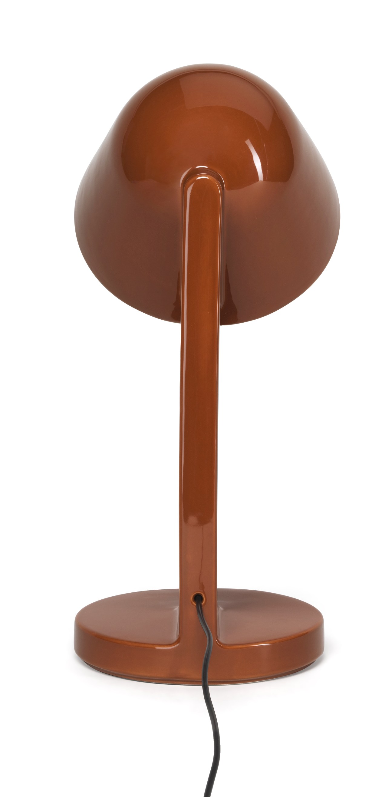 Braune Céramique Tischleuchte von Flos, moderne Down Table Lamp für stilvolle Beleuchtung.