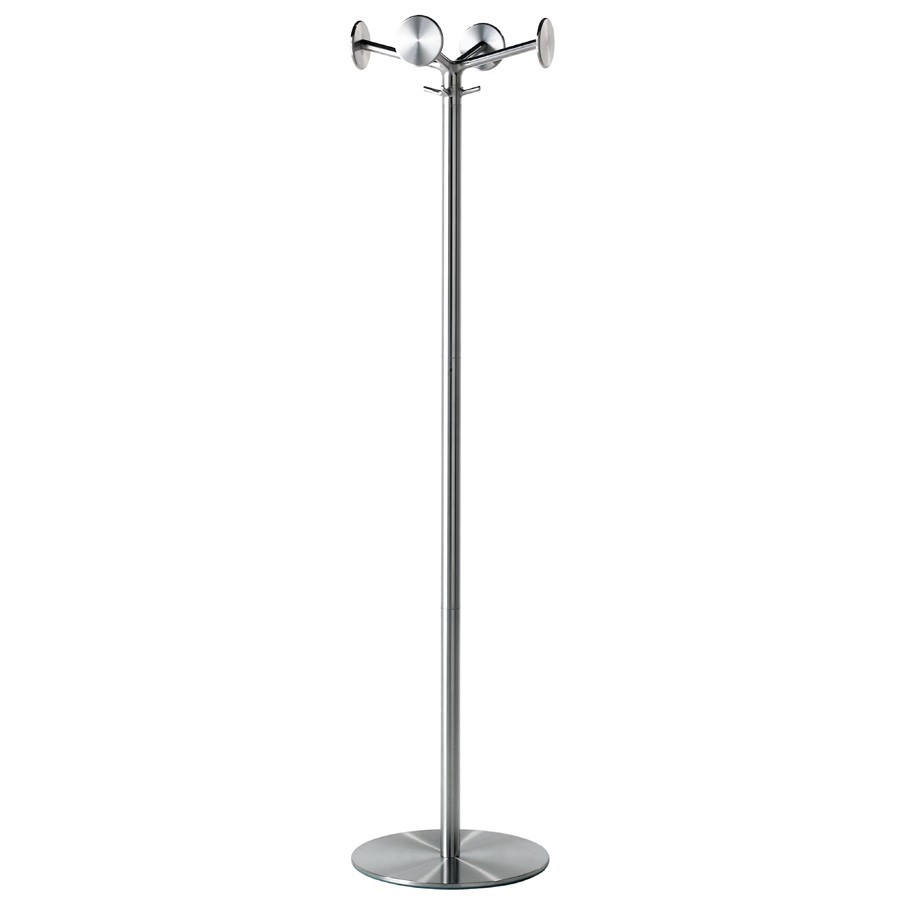 NOX IPSO Kleiderständer: Freistehender Garderobenständer aus Metall mit runden Huthaltern und Haken. Moderne Flurmöbel.