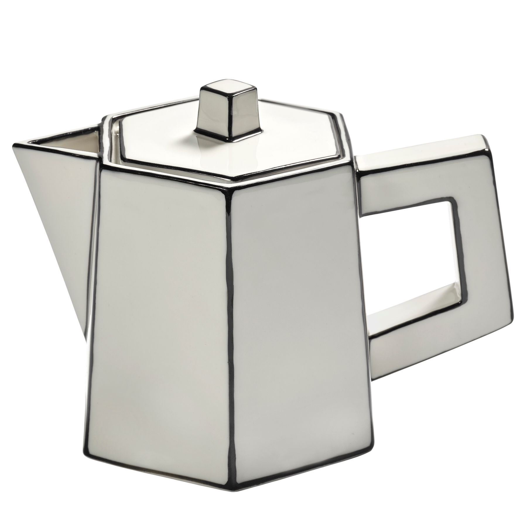 Theepot wit/zwart Carte Blanche Serax 