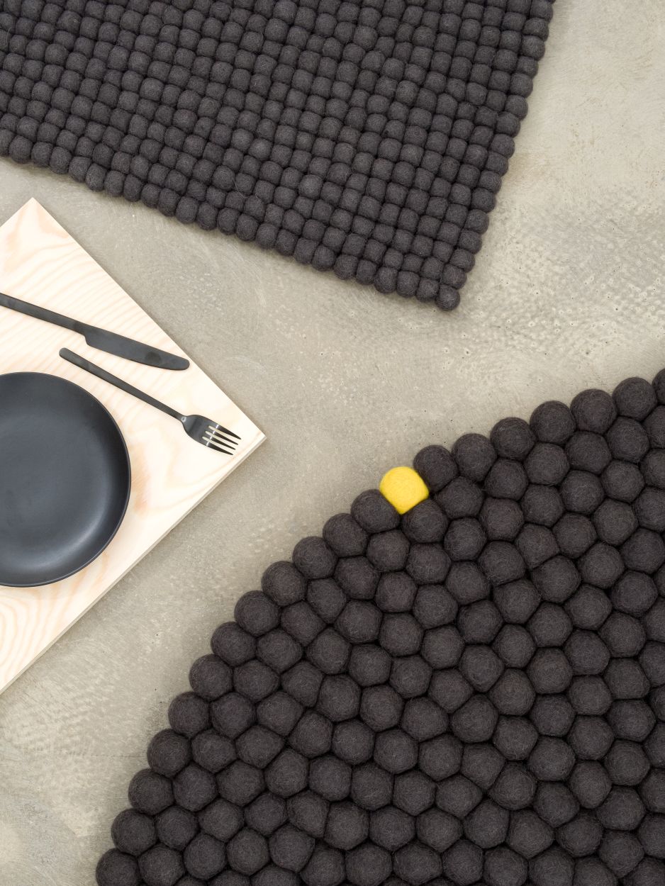 Big One rond vilten tapijt Ø 300 cm myfelt antraciet