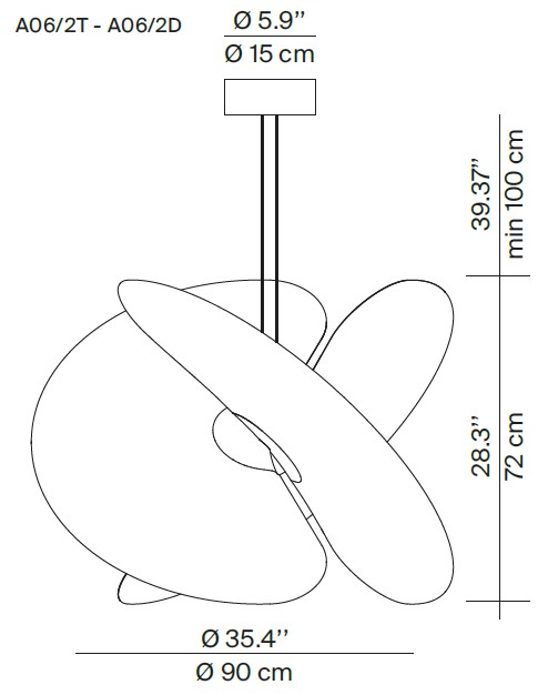 A06 2 Levante hanglamp Luceplan