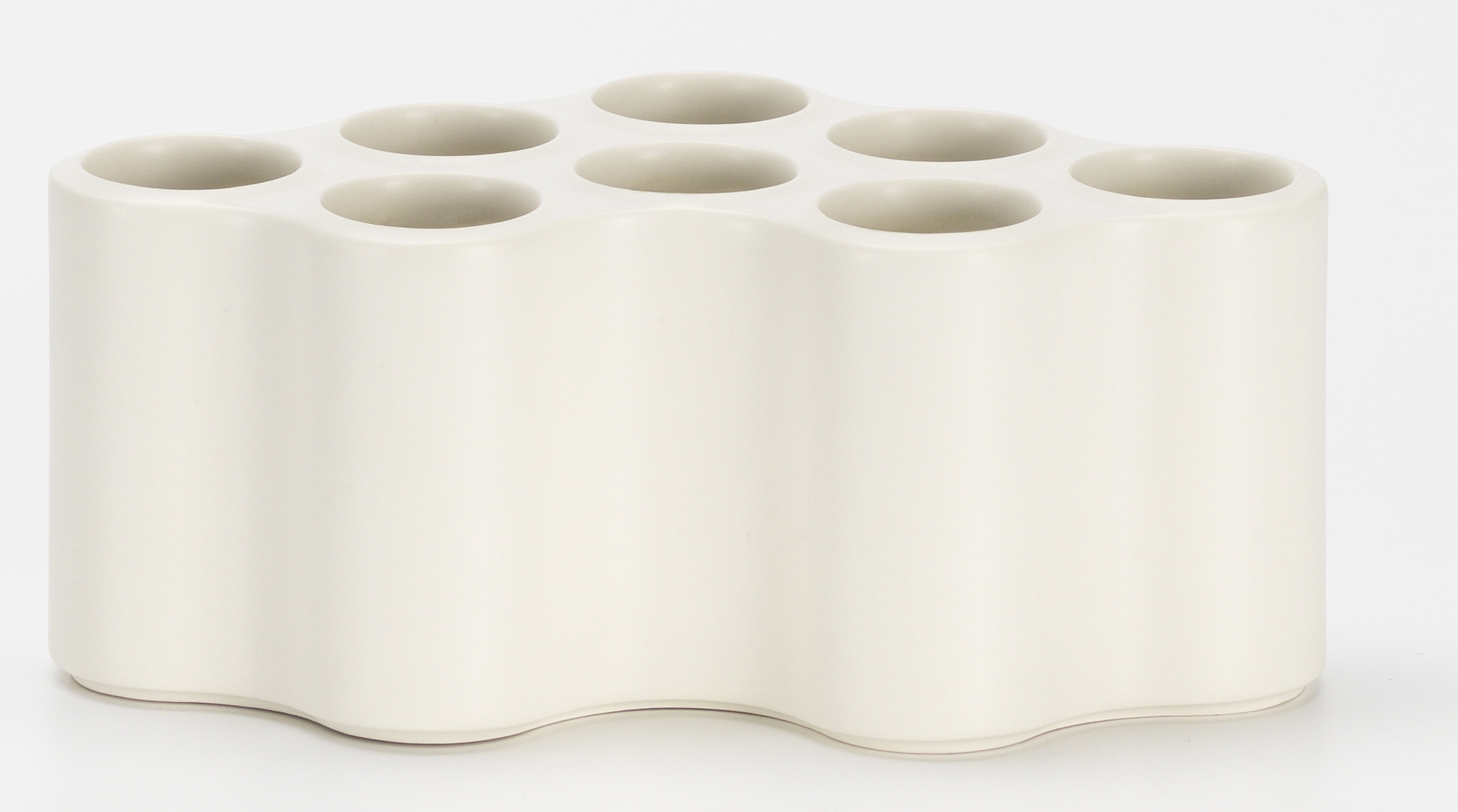 Beige Nuage Vase aus Keramik, große Designervase für Blumen und Dekoration.