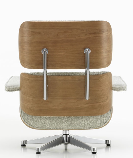 Eames Lounge Chair & Ottoman fauteuil VOORKEURSCOMBINATIE Nubia, cream sand, gepolijst, kersenhout