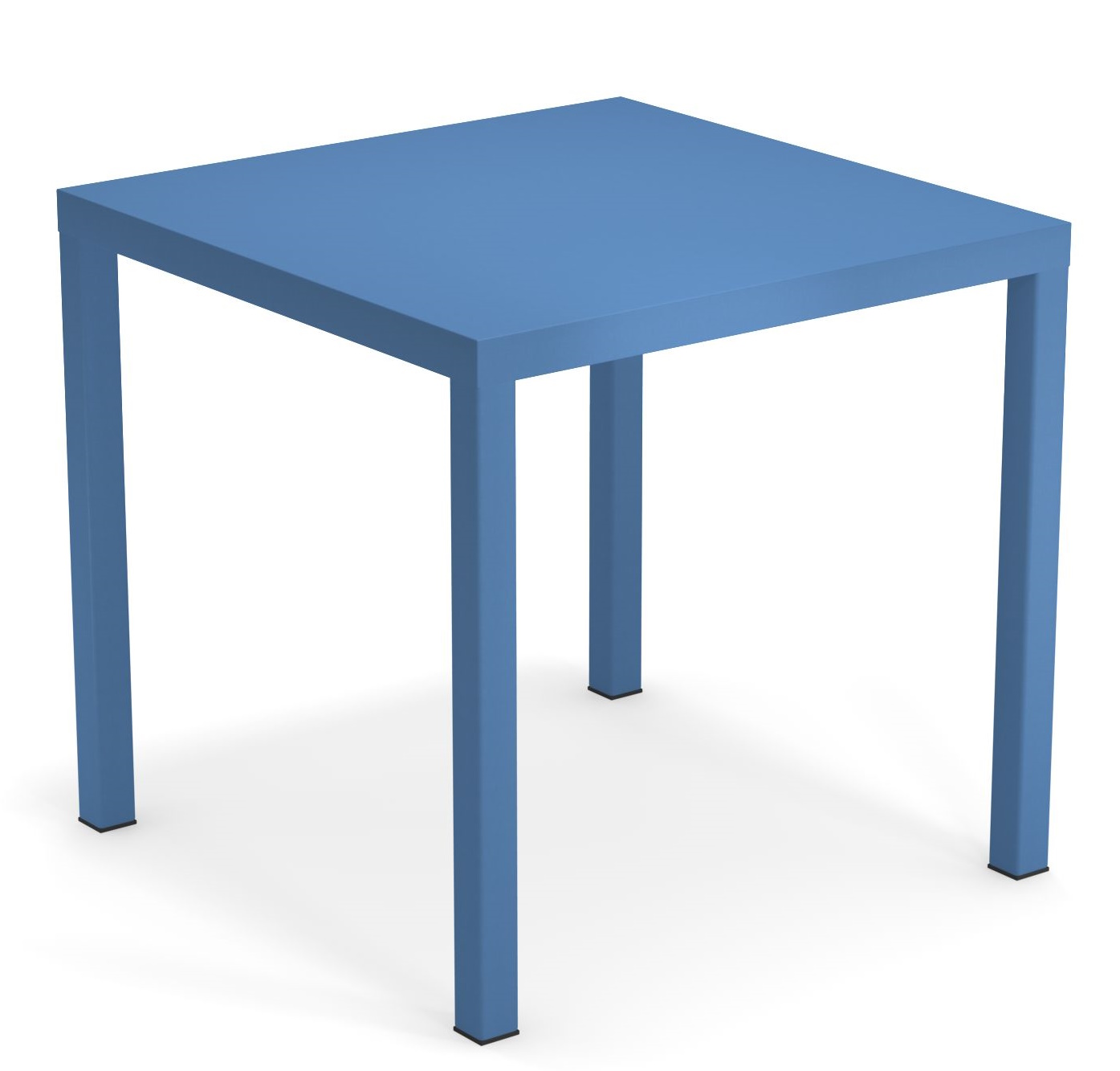 Blauer Nova Tisch quadratisch von Emu für den Außenbereich, moderne Gartentisch Möbel.