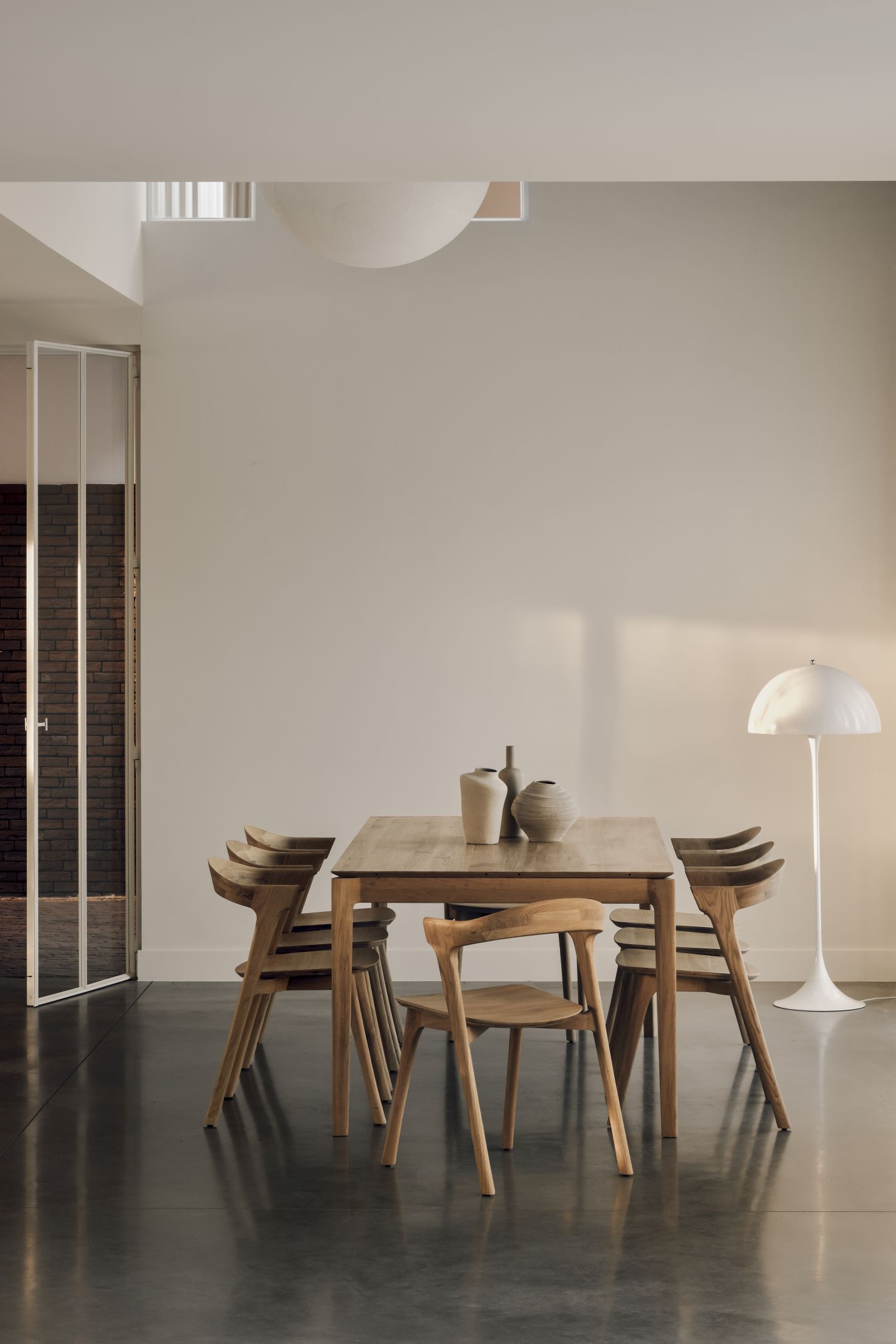 Bok uitschuifbare eettafel, gelakt eikenhout, B120-180 cm, Ethnicraft