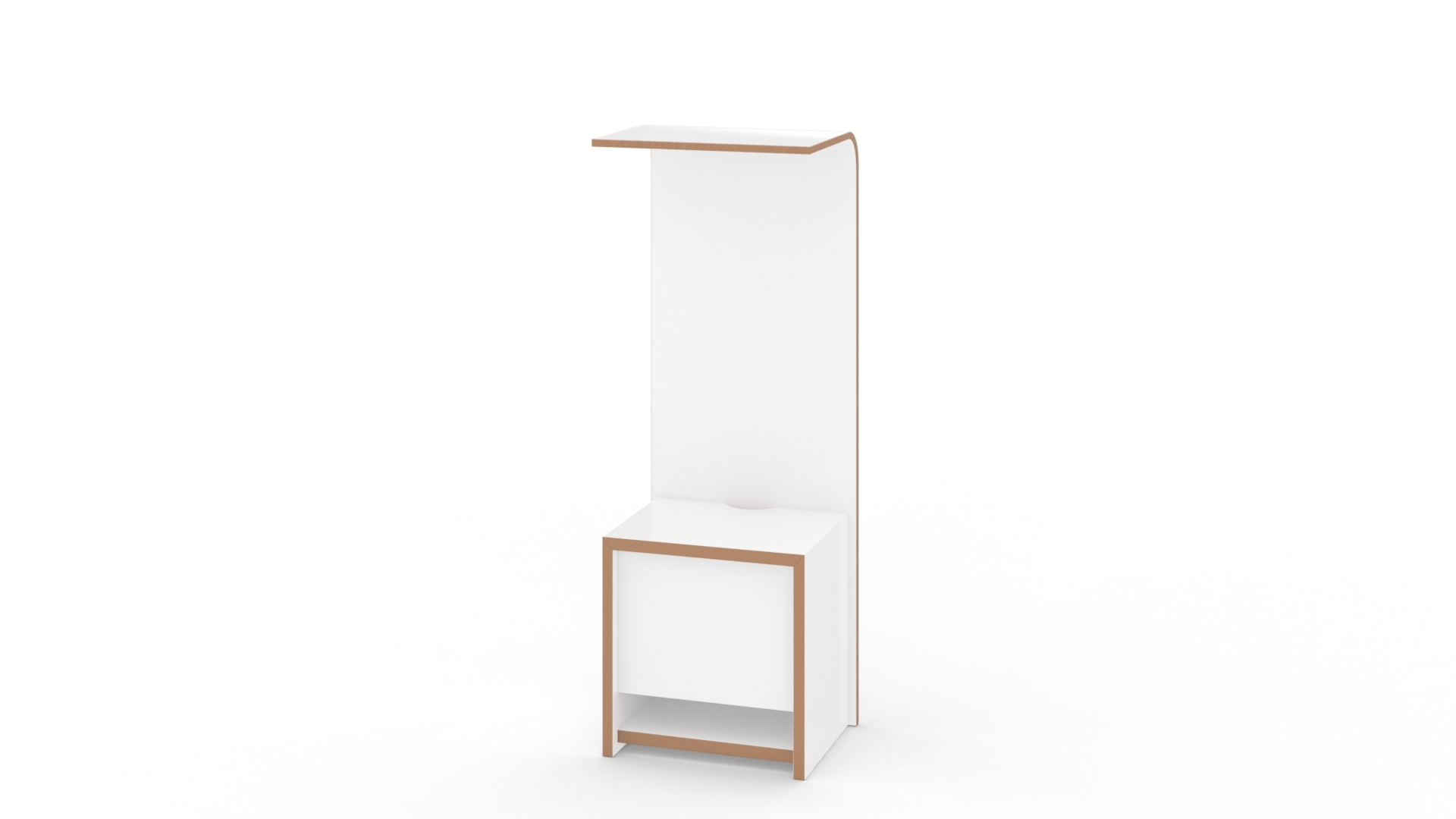 Weißes Fon Regal von Tojo mit Ablageflächen und minimalistischem Design für moderne Wohnräume.