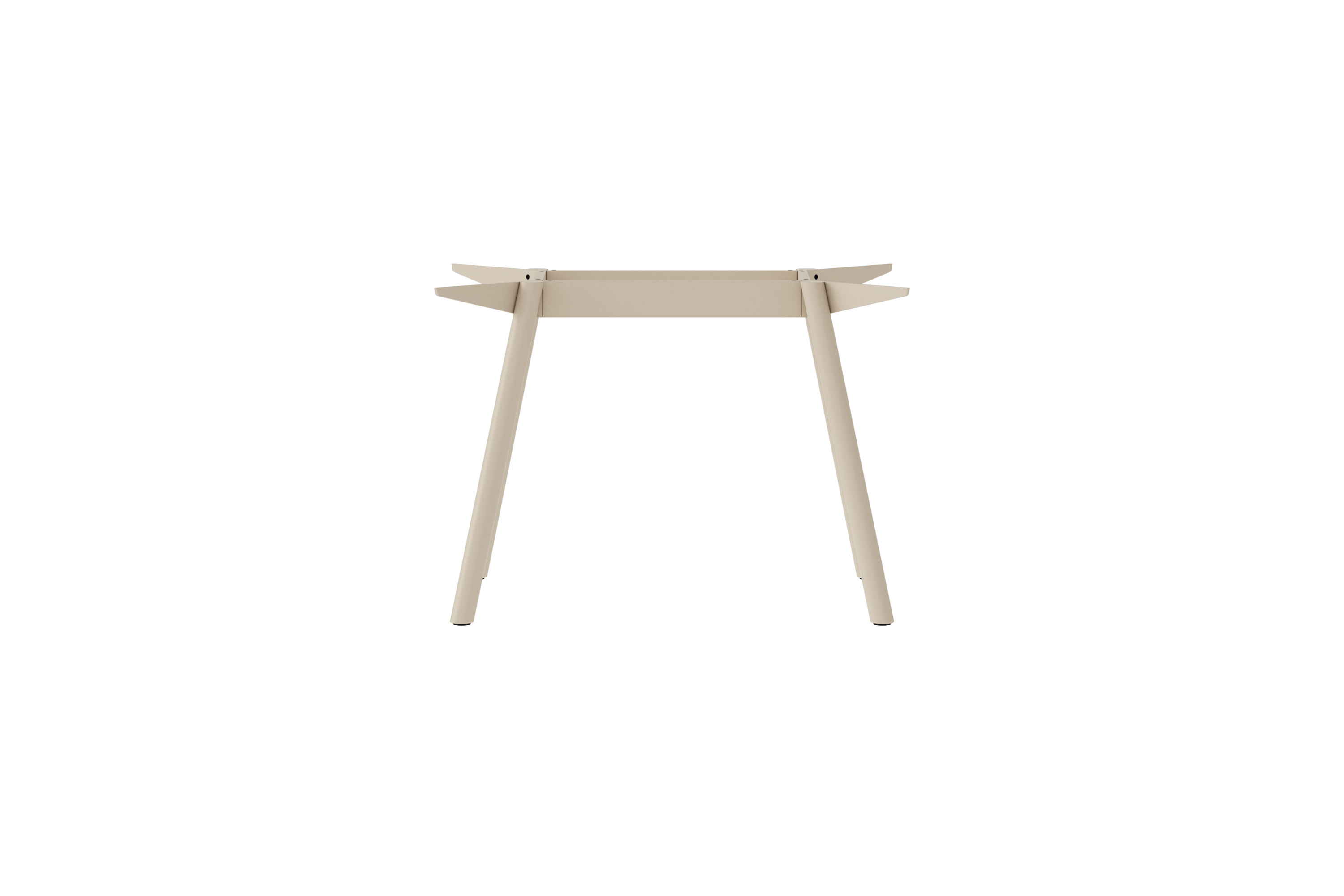 Beige Masa Tischgestell aus Stahl von New Tendency, minimalistisches Design mit vier Beinen.
