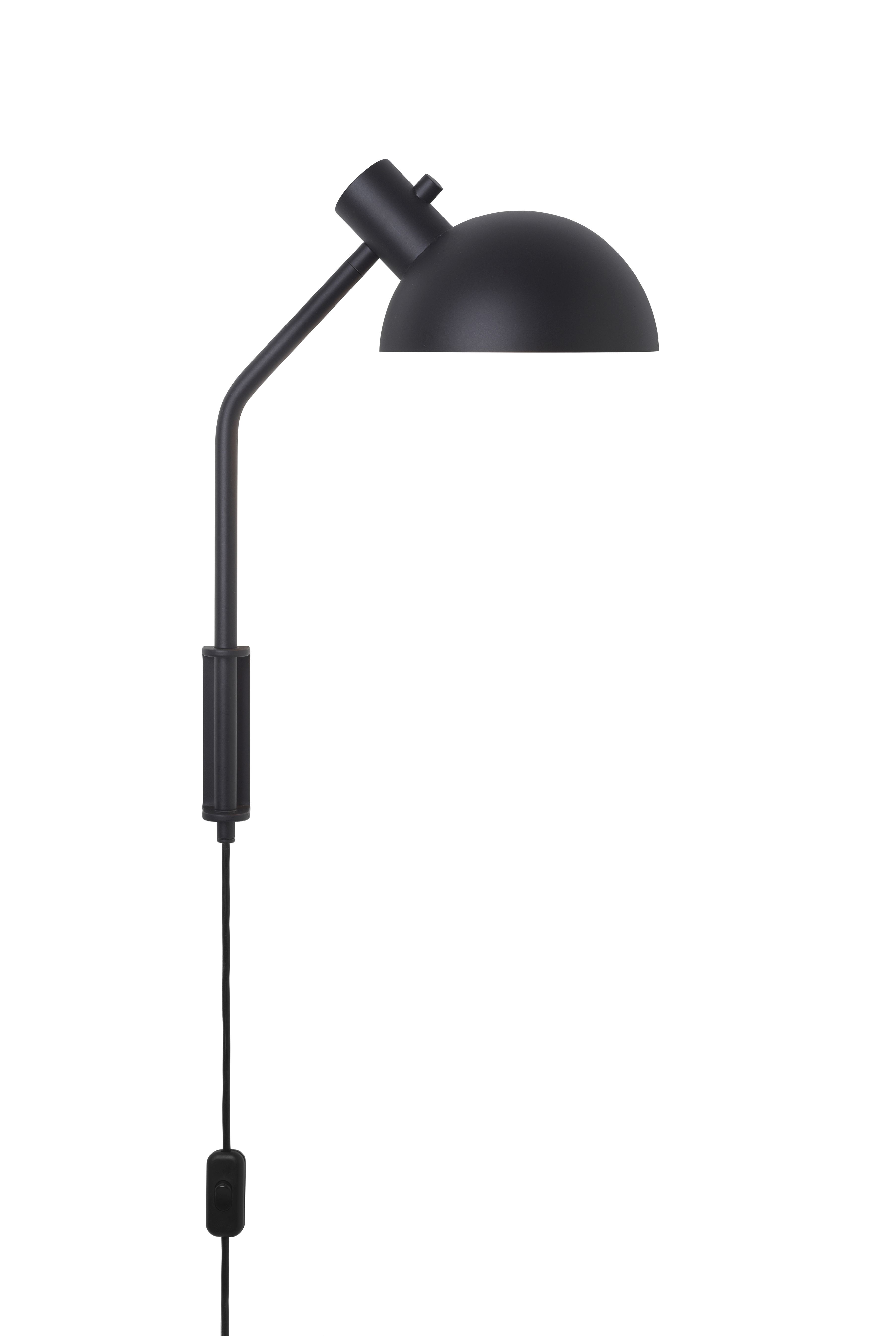 Schwarze MO300 Wandleuchte von Carl Hansen & Søn, moderne Innenleuchte mit Schalter.