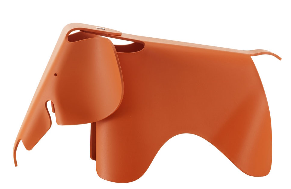 Eames Elephant-kruk RE Vitra Rood Oranje