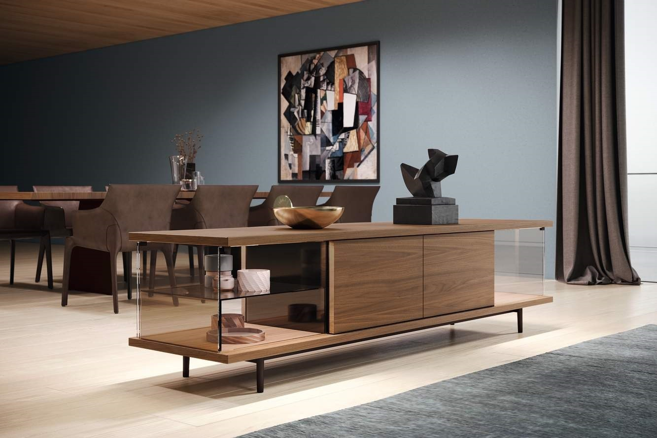 Tadeo Table Tisch von Walter Knoll im modernen Wohnzimmer mit Esstisch und Dekoration.