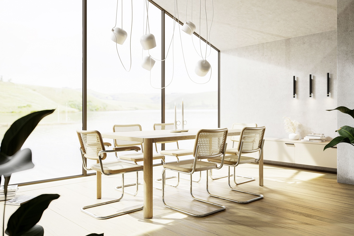 S 32 V Stalen buis Klassieker Freischwinger CHROOM/NATUUR Thonet VOORKEURSCOMBINATIE