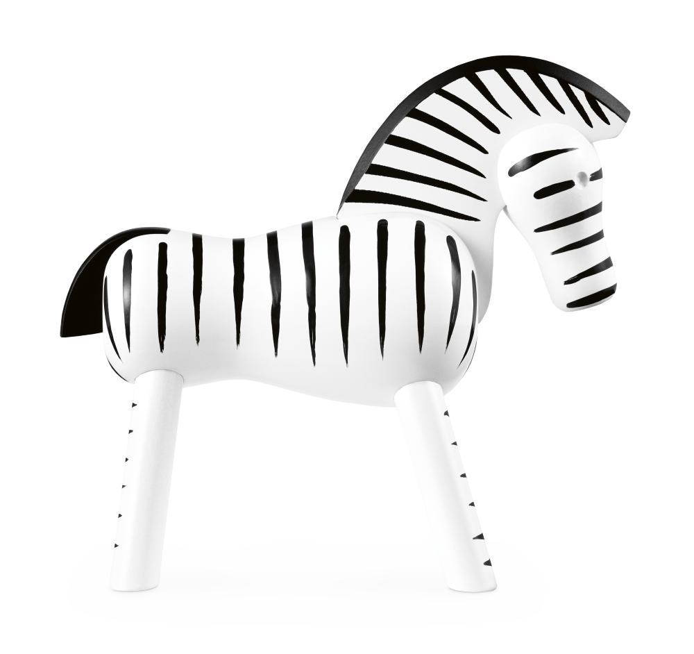 Detailaufnahme der Kay Bojesen Zebra Holzfigur, ein dekoratives und hochwertiges Holzspielzeug für Kinder und Sammler.