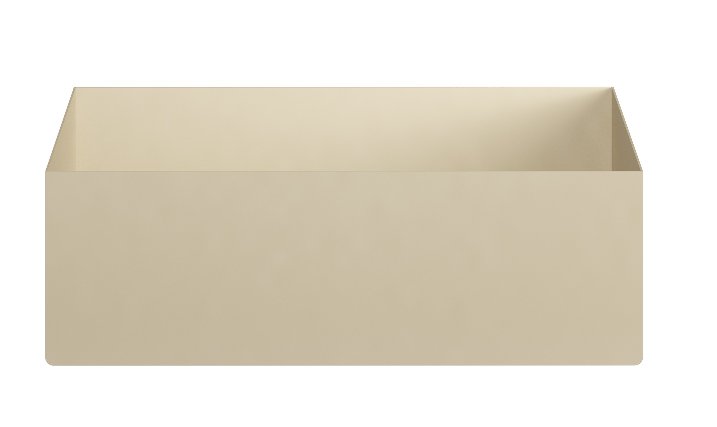 Arturo Shelf Box von novoform, eine offene, beigefarbene Regalbox zur Wandmontage oder zum Stellen.