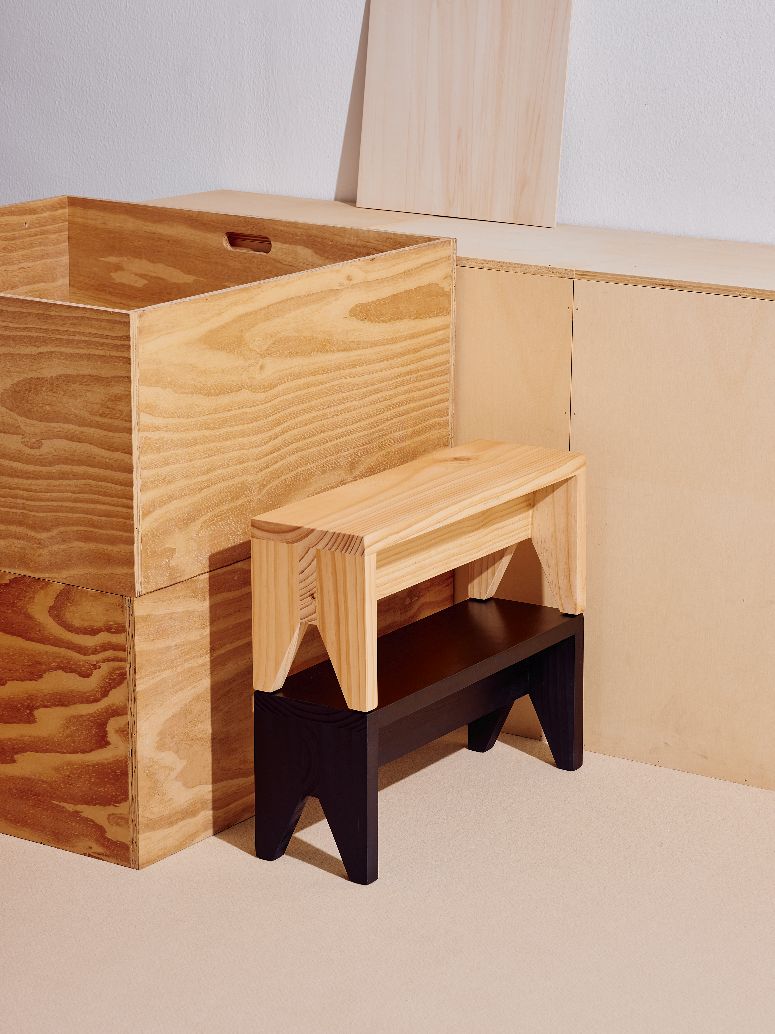 Manolito Stool Long kruk, naturel Hay