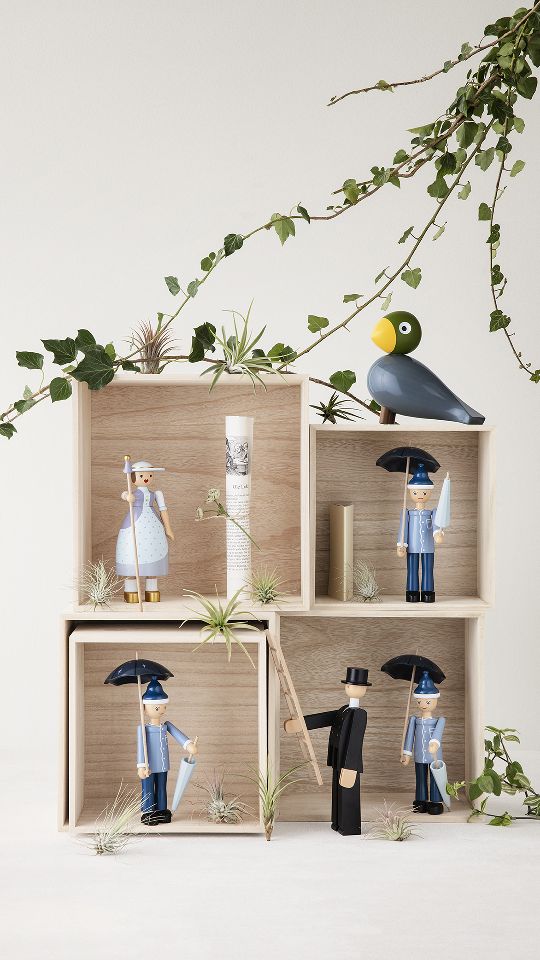 Songbirds Zangvogels Houten figuur Nachtegaal Kay Bojesen