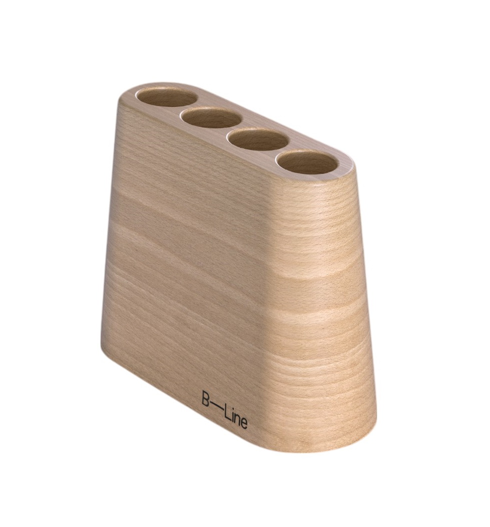 Aki Jr-pennenhouder van massief hout B-Line