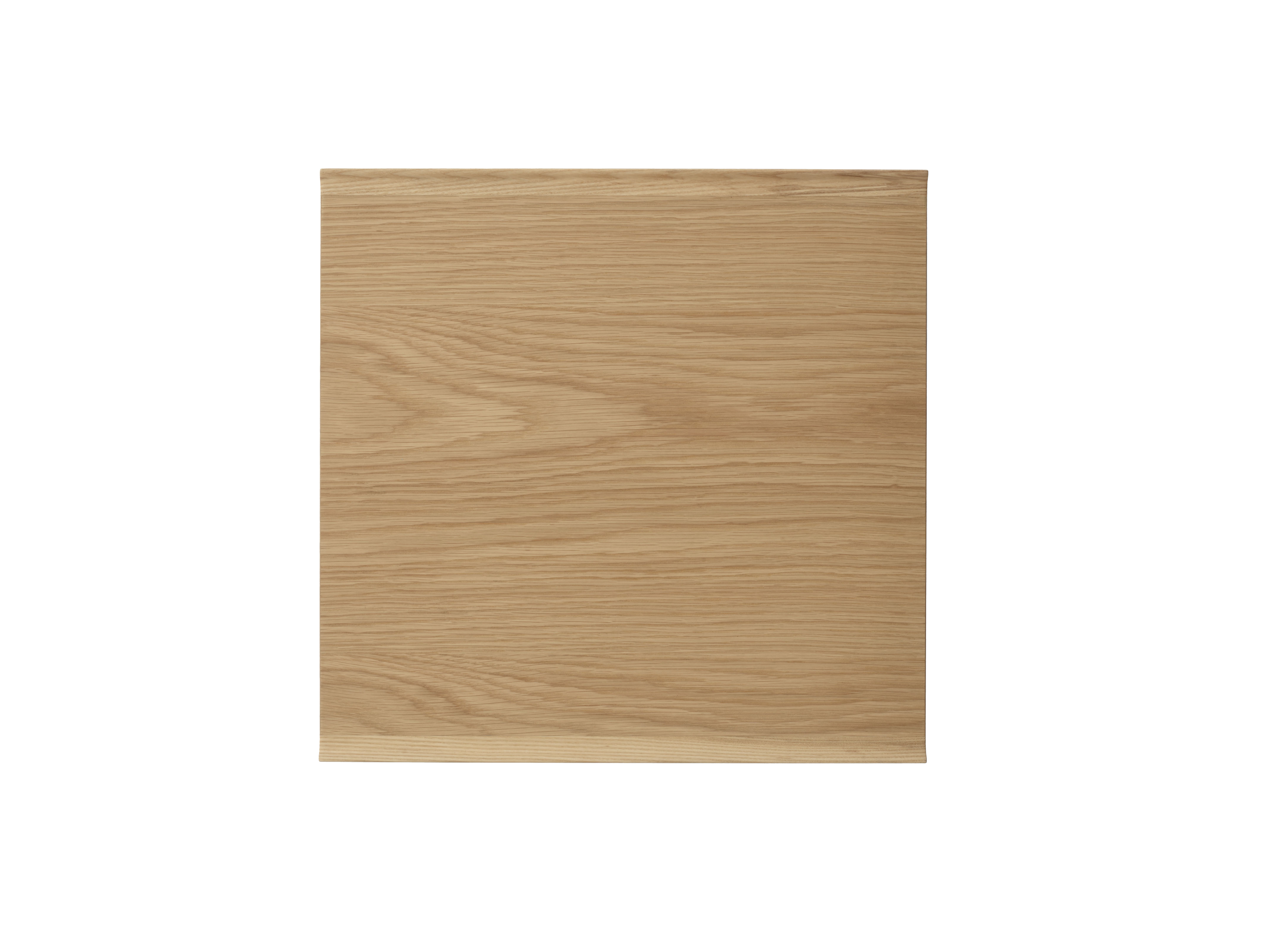Detailaufnahme der Holzplatte des AndTradition Alima NDS1 Rollwagens, natürliche Holzmaserung, helles Holz, Möbeldesign.
